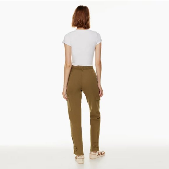 Aritzia Wilfred Free Army Green High-Rise Modern Cargo Utility Pants - Size 00 - Picture 2 of 12